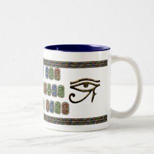 Eye of Horus, Protection Drinkware Two-Tone Coffee Mug