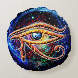 Eye Of Horus Round Cushion