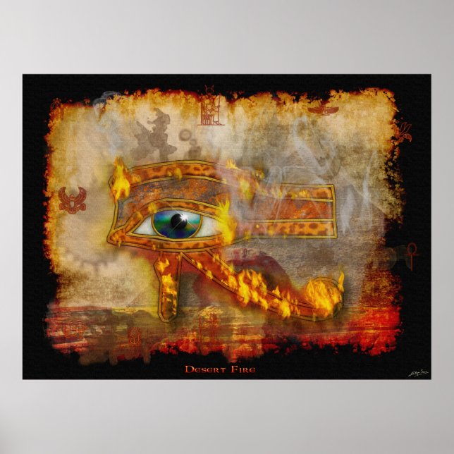 Eye of Horus Sacred Egyptian Art Poster (Front)
