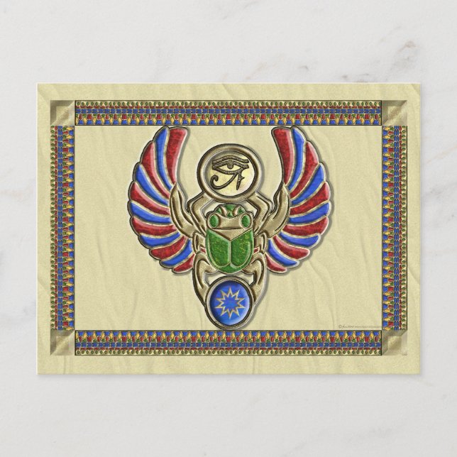 Eye of Horus Scarab Postcard (Front)