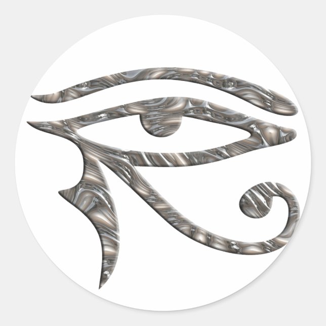 Eye Of Horus - SILVER Classic Round Sticker (Front)