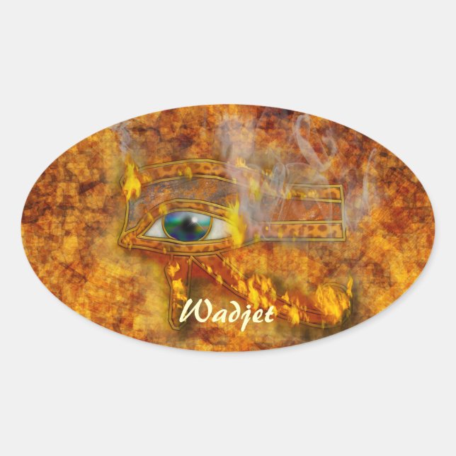 Eye of Horus Wadjet Egyptian Art Stickers (Front)