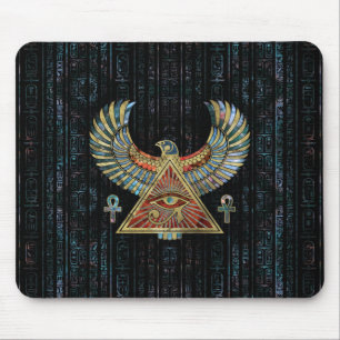 Eye of Horus - Wadjet Gemstone and Gold Mouse Mat