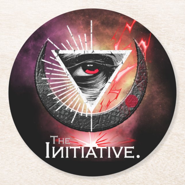 Eye Of Initiative Cosmic Basic  Round Paper Coaste Round Paper Coaster (Front)