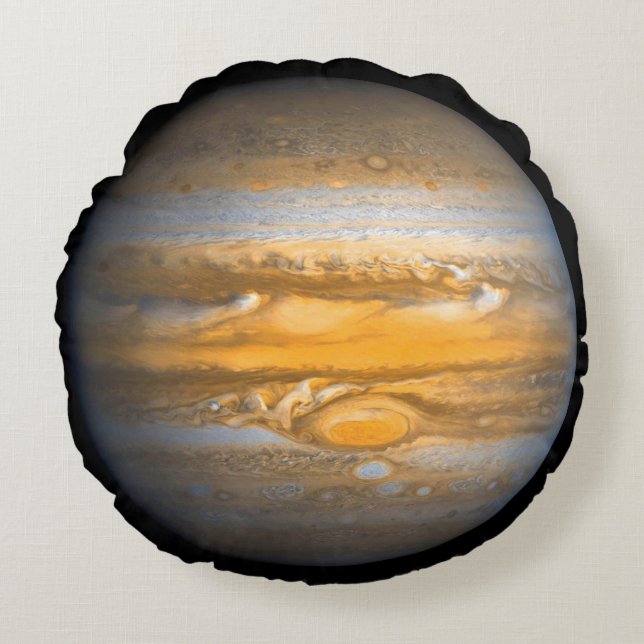 Eye of Jupiter Planet Globe Round Cushion (Front)
