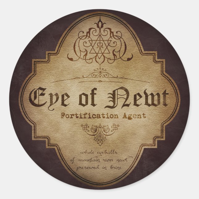 Eye of Newt Apothecary Classic Round Sticker (Front)