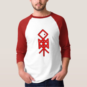 Eye of Odin Viking Bindrune 3/4 Sleeve Raglan T-Shirt