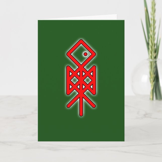 Eye of Odin Viking Bindrune Greeting Card (Front)