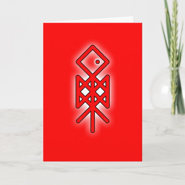 Eye of Odin Viking Bindrune Greeting Card (Front)