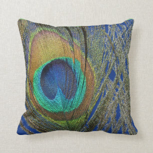 Eye of Peacock Feather Designer Pillow