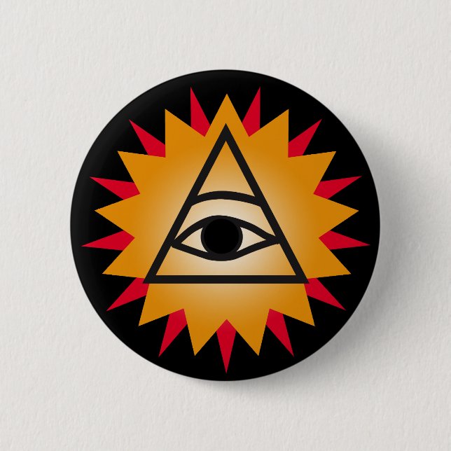Eye of Providence 6 Cm Round Badge (Front)