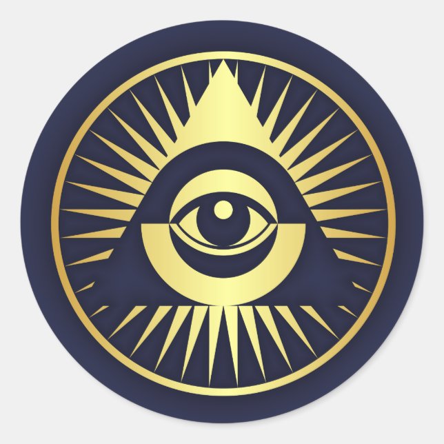 Eye of Providence Classic Round Sticker (Front)