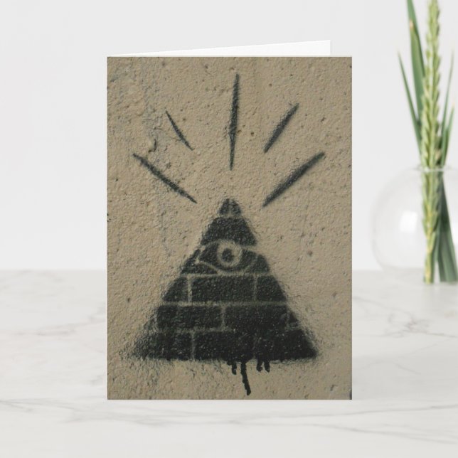 "Eye of Providence Graffiti" Congratulatory Card (Front)
