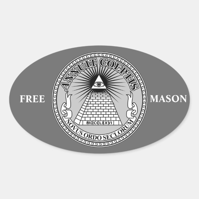 Eye of Providence Oval Sticker (Front)