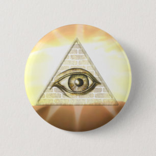 Eye of Providence Sunburst 6 Cm Round Badge