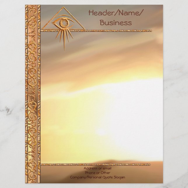 Eye of Providence Sunburst Letterhead (Front)