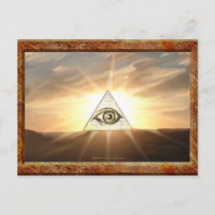 Eye of Providence Sunburst Postcard