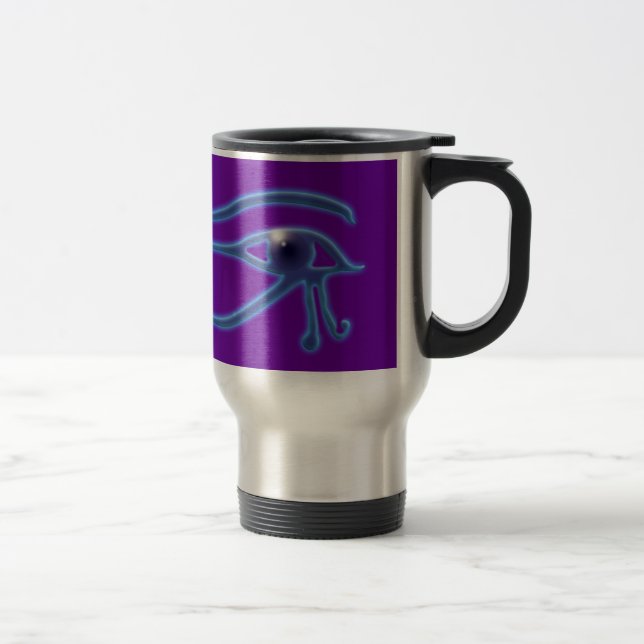 Eye of Ra Ancient Egyptian Wadjet Symbol Travel Mug (Right)
