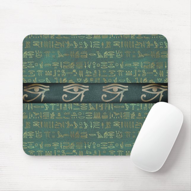 Eye of Ra Egyptian Hieroglyphs Chic  Mouse Mat (With Mouse)