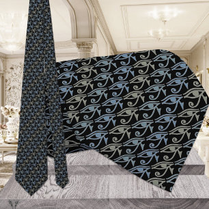 Eye Of Ra Horus Tie Armani Grey Black Tie