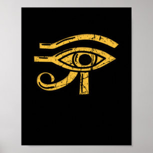 Eye of Ra Re Egyptian Hieroglyphics Egypt Pyramid Poster