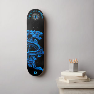 Eye of the Dragon Blue and Black Dd Brand  Skateboard