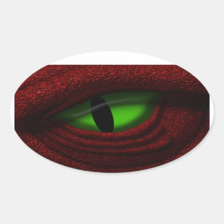 Eye of the Dragon Oval Sticker
