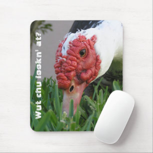 Eye of the Duck Close-Up Photograph Mouse Mat