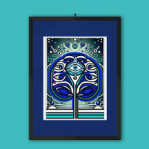 Eye of the Ethereal Tree: Mystical Blue
