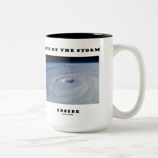 Eye Of The Storm Inside Hurricane's Eye Two-Tone Coffee Mug (Right)