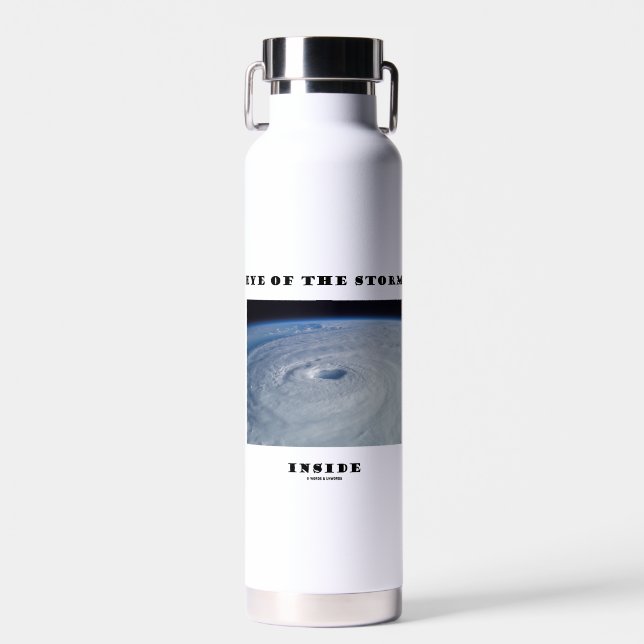 Eye Of The Storm Inside Hurricane's Eye Water Bottle (Front)