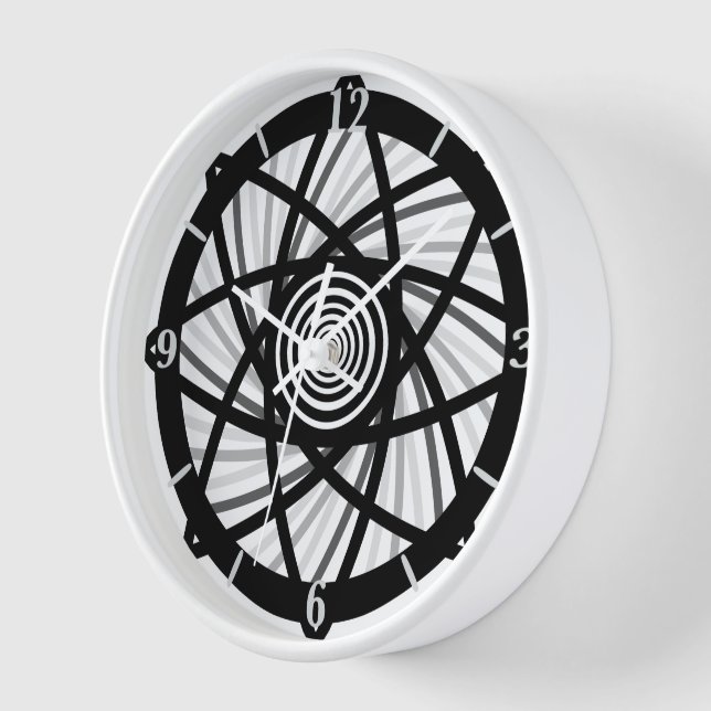 Eye Of The Storm Line Drawing Clock (Angle)