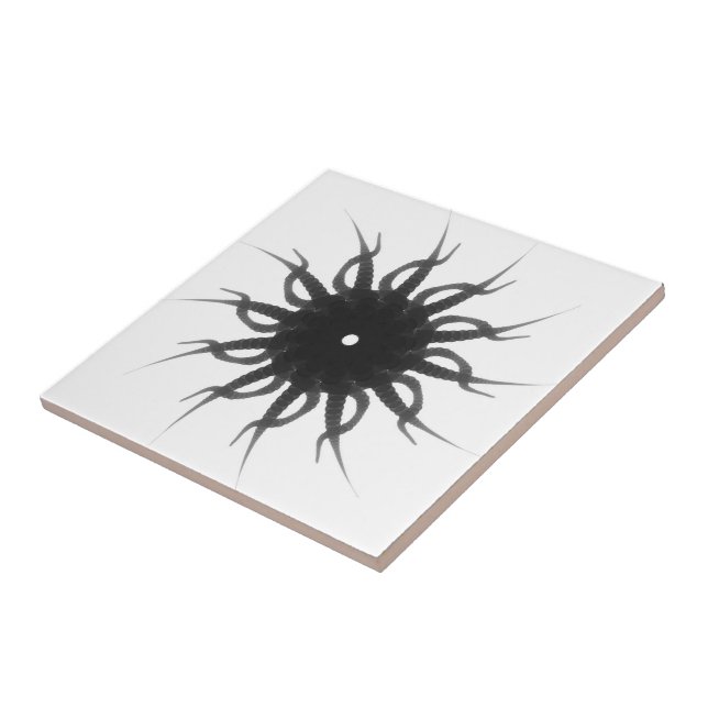 Eye Of The Sun Dial Clock Tile (Side)