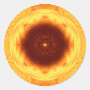 Eye of the Sun Mandala Classic Round Sticker