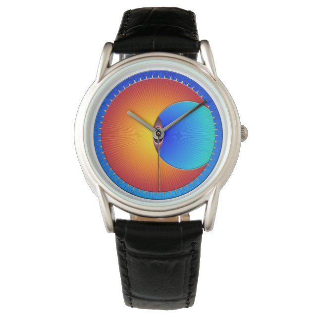 Eye Of The Sun Protector Leather Watch (Front)