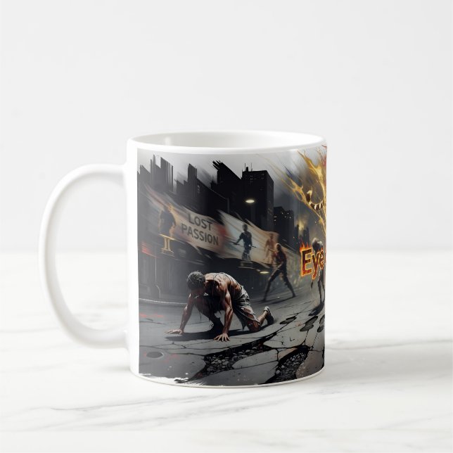 Eye of the Tiger Fire Fierce Comeback Spirit Mug (Left)