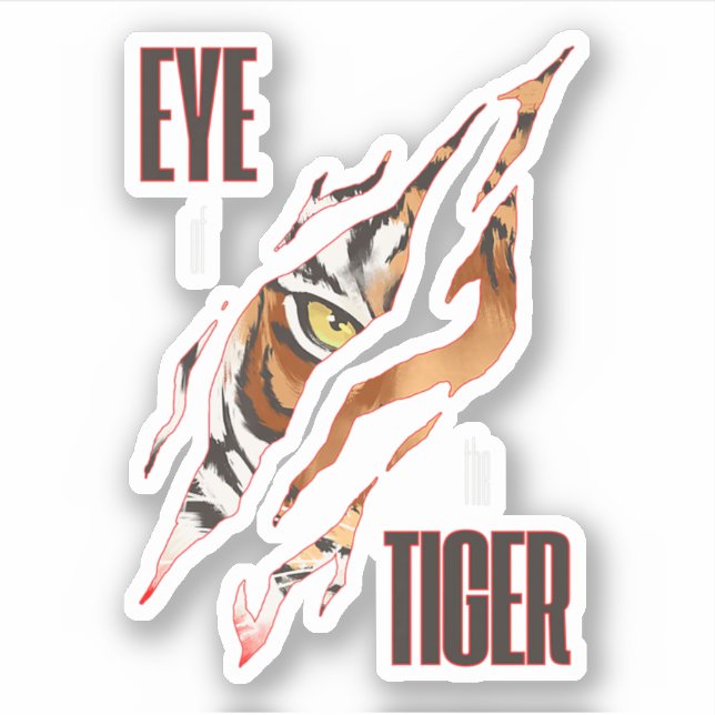 Eye Of The Tiger Slash Claw Rip Tiger Eyes. Perfec (Front)