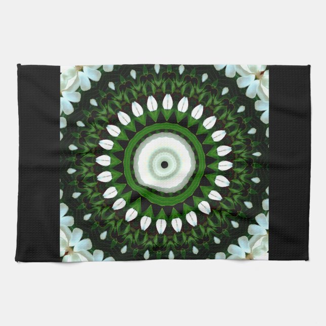Eye of the White Magnolia Tea Towel (Horizontal)
