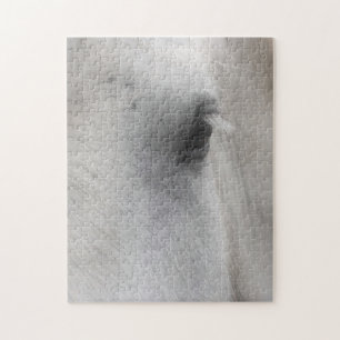 Eye of White Horse Animal Jigsaw Puzzle