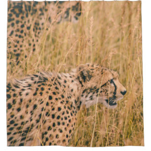 EYE ON THE TARGET - LEOPARD ANIMALS PHOTO SHOWER CURTAIN