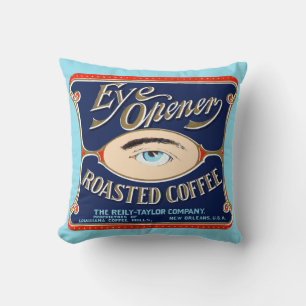 Eye Opener Roasted Coffee Throw Pillow
