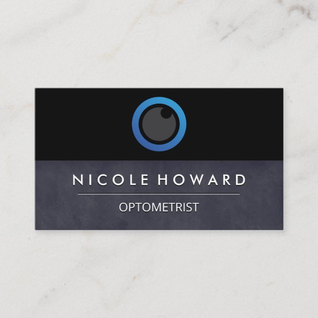 Eye Optometrist Logo Business Card (Front)