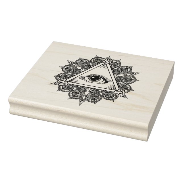 Eye Pyramid Symbol Doodle Rubber Stamp (Stamp)