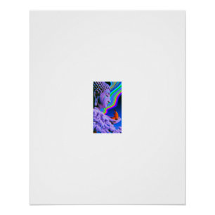 Eye Radiating Rainbow Cosmic Tunnel Poster