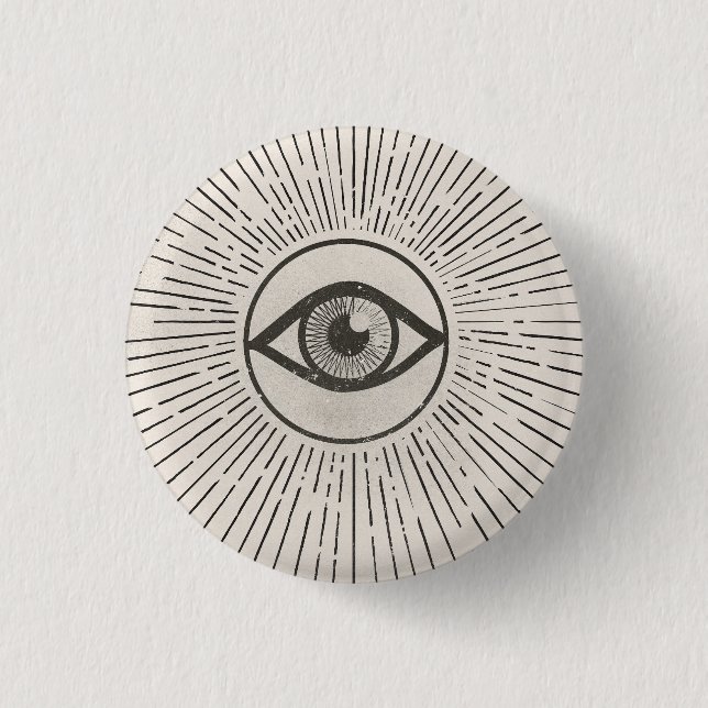 Eye Retro Space Art 3 Cm Round Badge (Front)