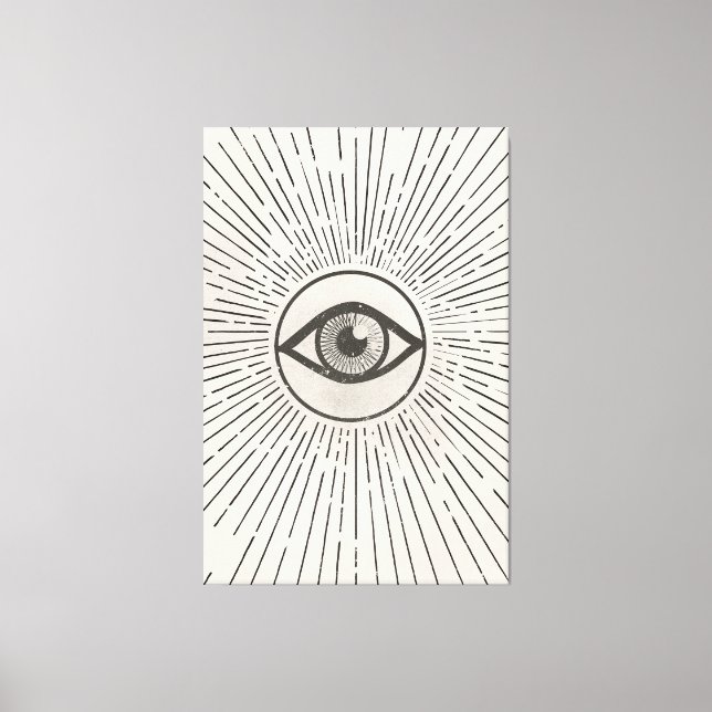 Eye Retro Space Art Canvas Print (Front)