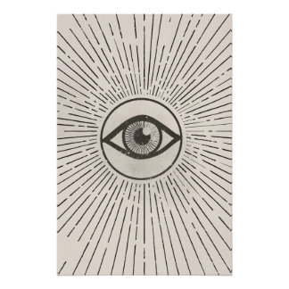 Eye Retro Space Art Poster