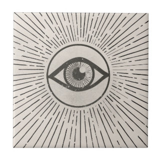 Eye Retro Space Art Tile