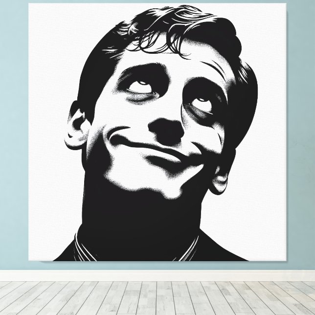 Eye Roll Canvas Print (Insitu(Wood Floor))