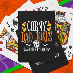Eye Roll Joke Halloween Corny Dad Jokes Halloween Playing Cards